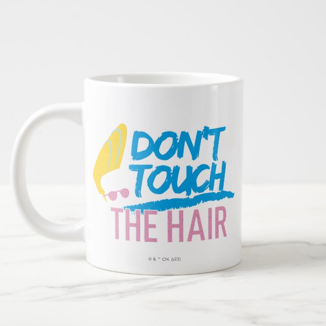 Johnny Bravo - Don't Touch The Hair Graphic Giant Coffee Mug (Left)