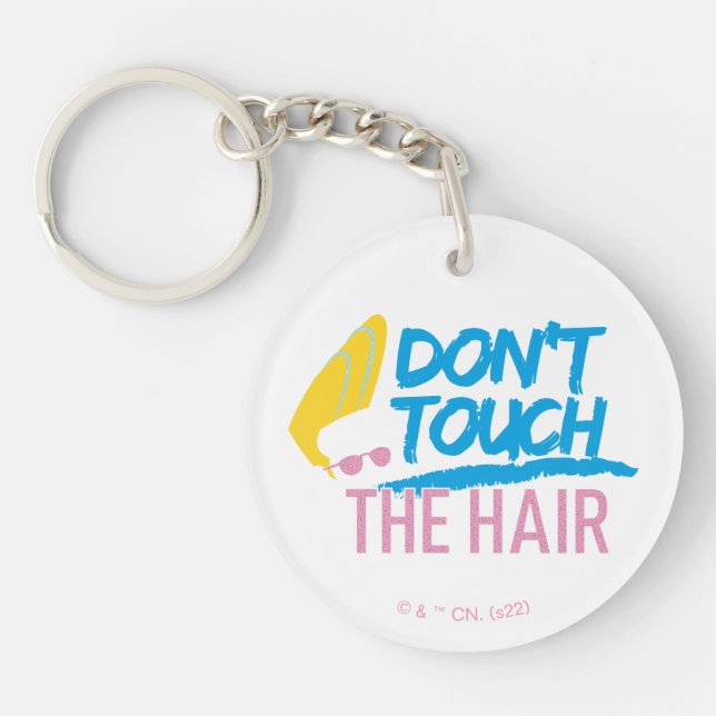 Johnny Bravo - Don't Touch The Hair Graphic Keychain (Front)