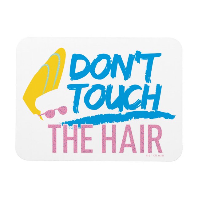 Johnny Bravo - Don't Touch The Hair Graphic Magnet (Horizontal)