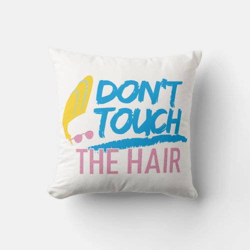Johnny Bravo _ Dont Touch The Hair Graphic Throw Pillow