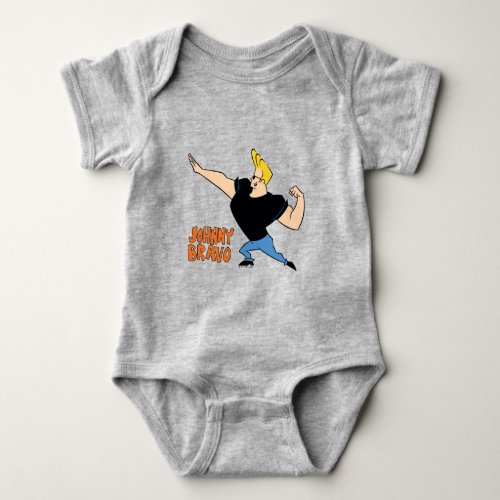 Johnny Bravo Flexing Baby Bodysuit
