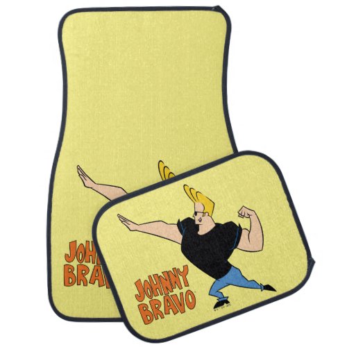 Johnny Bravo Flexing Car Floor Mat