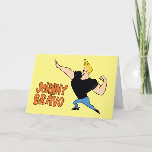 Johnny Bravo Flexing Card