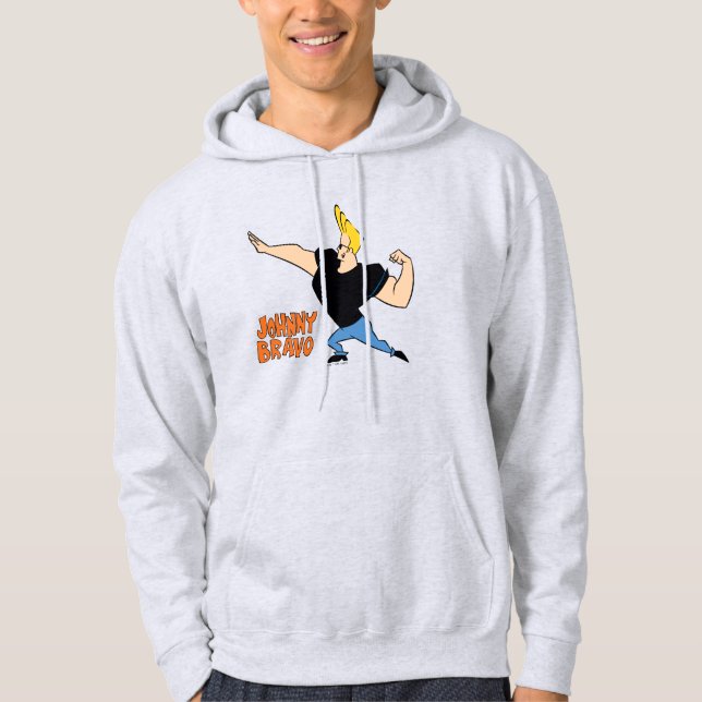 Johnny Bravo Flexing Hoodie (Front)