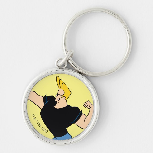 Johnny Bravo Flexing Keychain (Front)