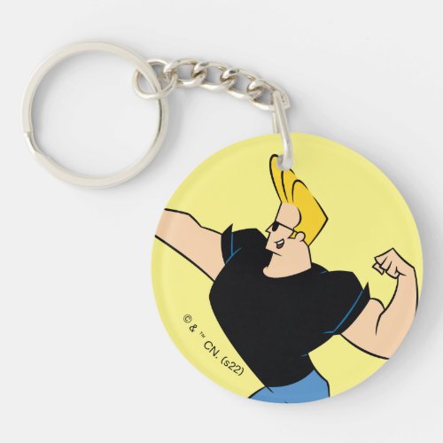 Johnny Bravo Flexing Keychain