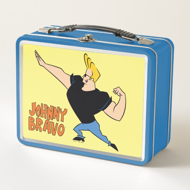 Johnny Bravo Flexing Metal Lunch Box (Front)