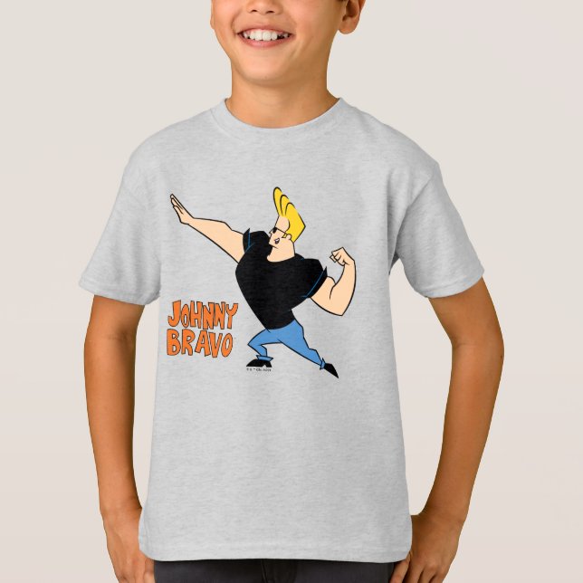 Johnny Bravo Flexing T-Shirt (Front)