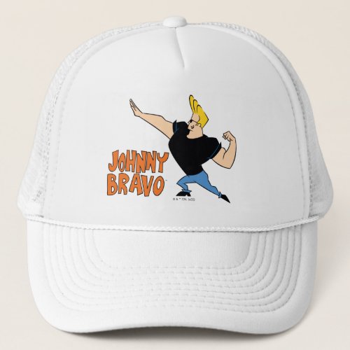 Johnny Bravo Flexing Trucker Hat