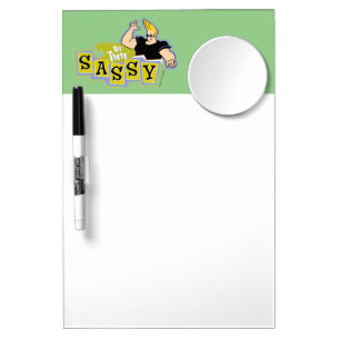 Johnny Bravo - Hey There Sassy Dry Erase Board With Mirror