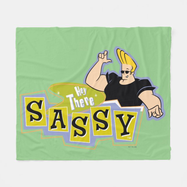 Johnny Bravo - Hey There Sassy Fleece Blanket (Front (Horizontal))