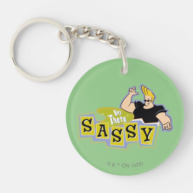 Johnny Bravo - Hey There Sassy Keychain (Front)