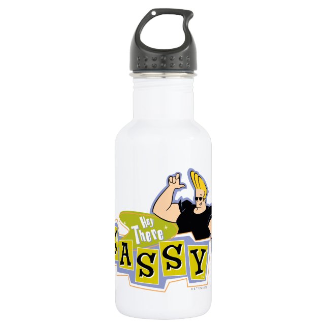 Johnny Bravo - Hey There Sassy Stainless Steel Water Bottle (Front)