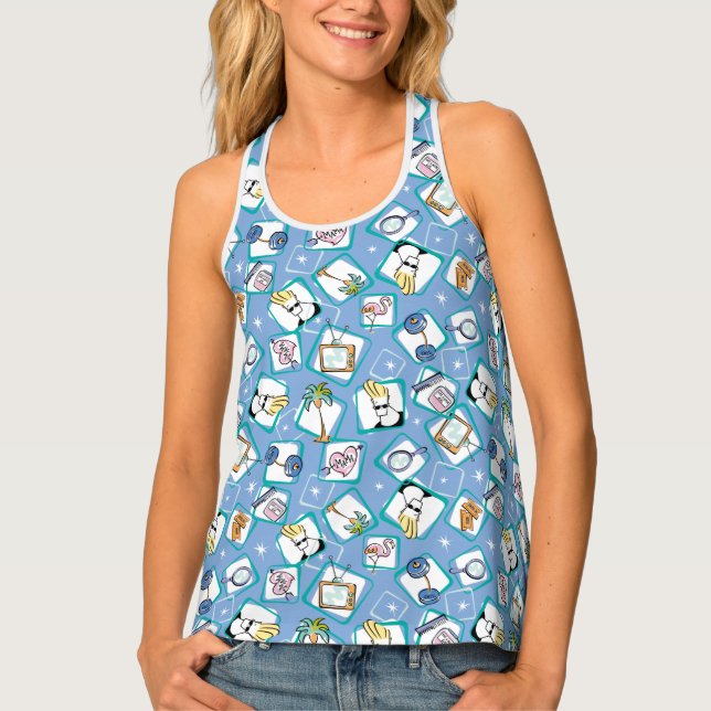 Johnny Bravo Icon Pattern Tank Top (Front)