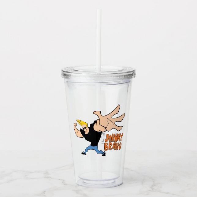 Johnny Bravo Iconic Pose Acrylic Tumbler (Front)