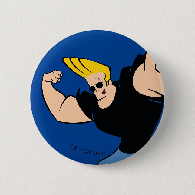 Johnny Bravo Iconic Pose Button (Front)