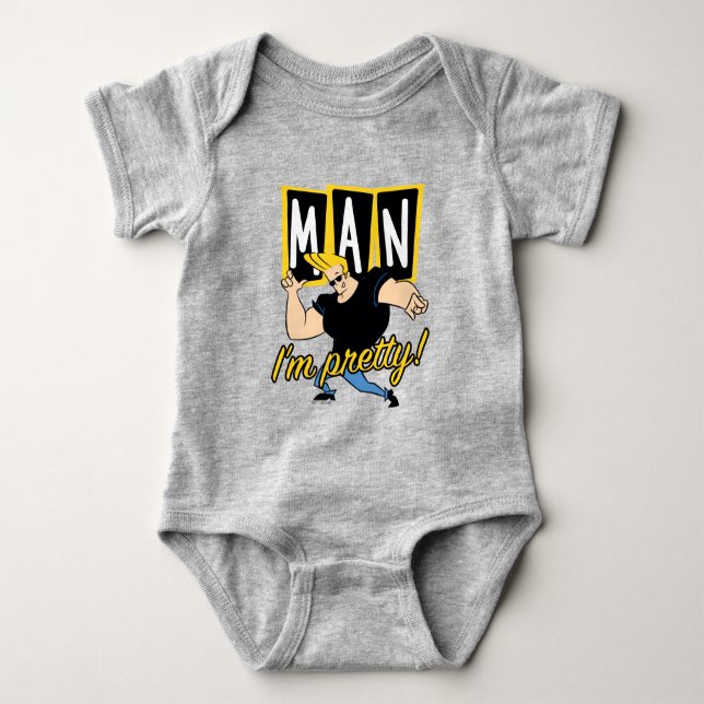 Johnny Bravo - Man I'm Pretty Baby Bodysuit (Front)