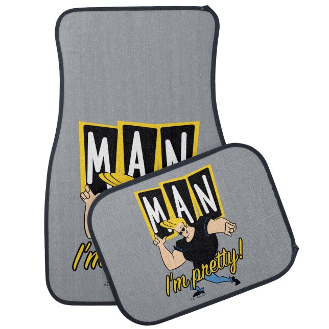 Johnny Bravo - Man I'm Pretty Car Floor Mat (Set)