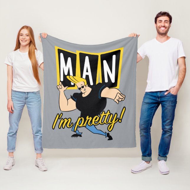 Johnny Bravo - Man I'm Pretty Fleece Blanket (In Situ)