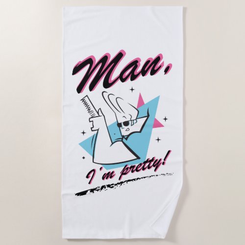 Johnny Bravo _ Man Im Pretty Retro Graphic Beach Towel
