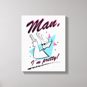 Johnny Bravo - Man I'm Pretty Retro Graphic Canvas Print