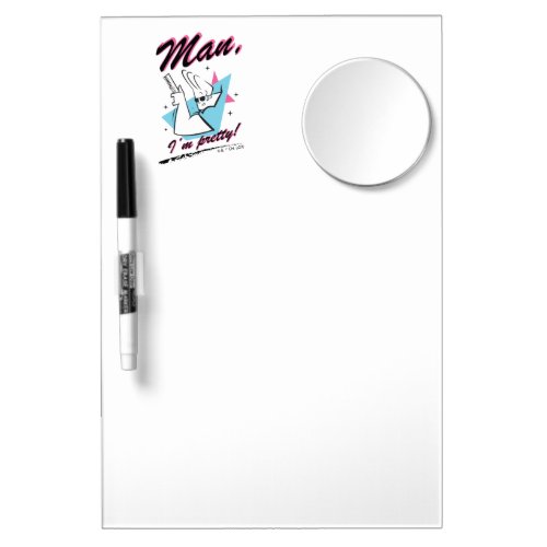 Johnny Bravo _ Man Im Pretty Retro Graphic Dry Erase Board With Mirror
