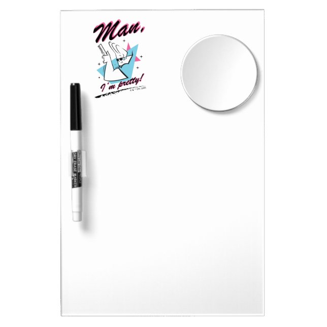Johnny Bravo - Man I'm Pretty Retro Graphic Dry Erase Board With Mirror (Front)