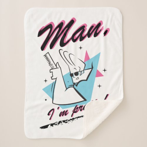 Johnny Bravo _ Man Im Pretty Retro Graphic Sherpa Blanket