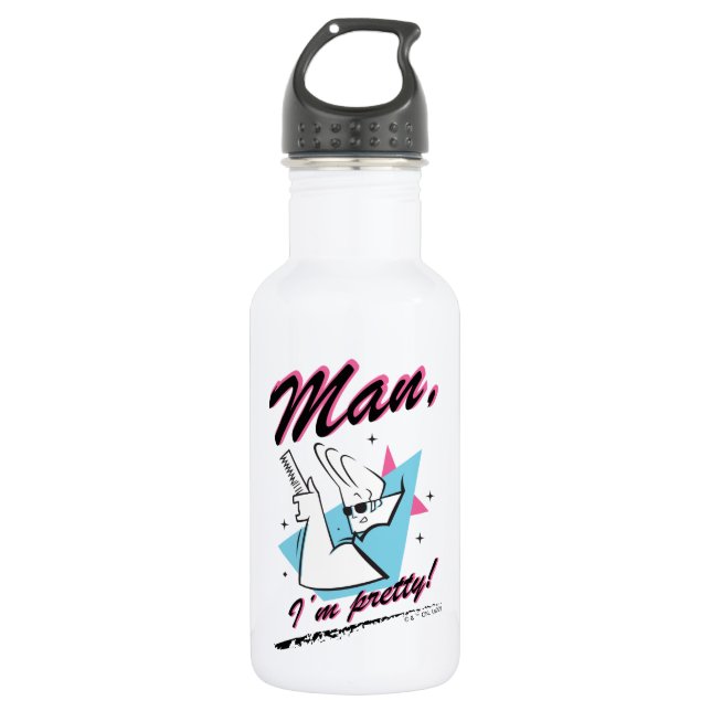 Johnny Bravo - Man I'm Pretty Retro Graphic Stainless Steel Water Bottle (Front)