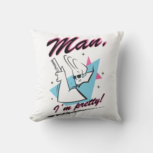 Johnny Bravo _ Man Im Pretty Retro Graphic Throw Pillow