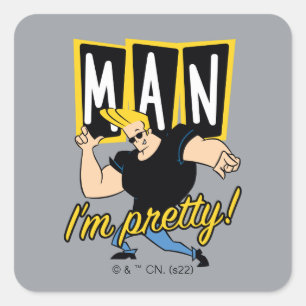 Johnny Bravo - Man I'm Pretty Square Sticker