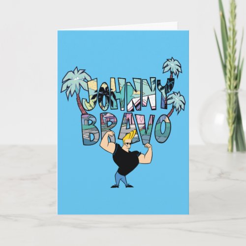 Johnny Bravo Palm Tree Name Card