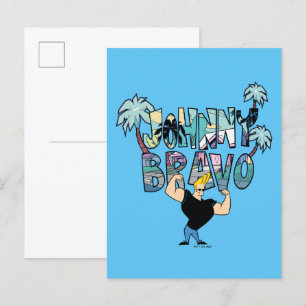 Johnny Bravo Palm Tree Name Postcard