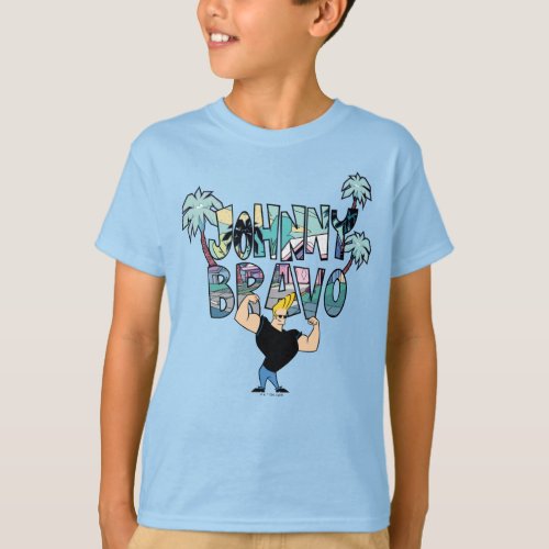 Johnny Bravo Palm Tree Name T_Shirt