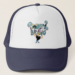 Johnny Bravo Palm Tree Name Trucker Hat