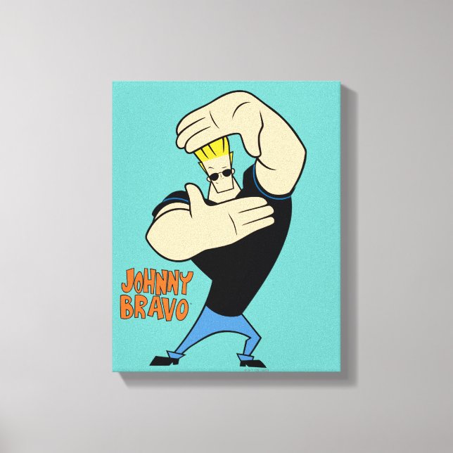 Johnny Bravo Picture Frame Pose Canvas Print (Front)