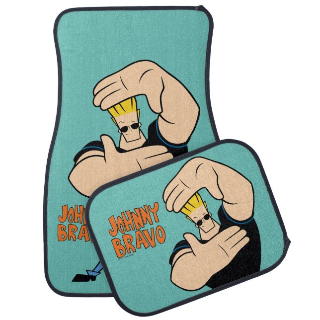 Johnny Bravo Picture Frame Pose Car Floor Mat (Set)