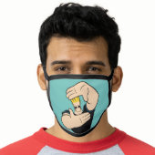 Johnny Bravo Picture Frame Pose Face Mask (Worn Him)