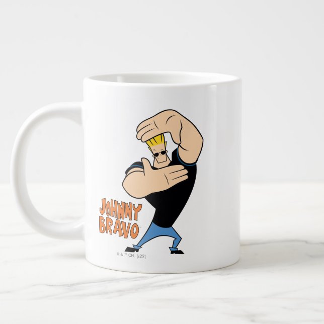 Johnny Bravo Picture Frame Pose Giant Coffee Mug (Left)