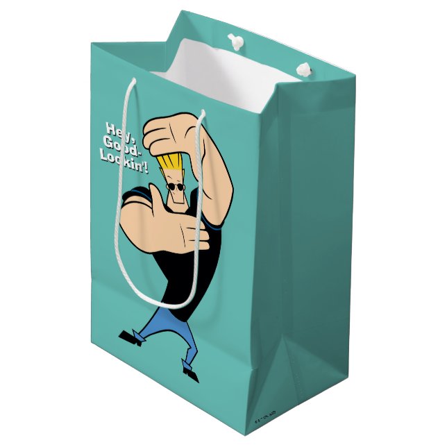Johnny Bravo Picture Frame Pose Medium Gift Bag (Front Angled)