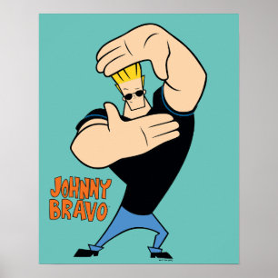 Johnny Bravo Picture Frame Pose Poster