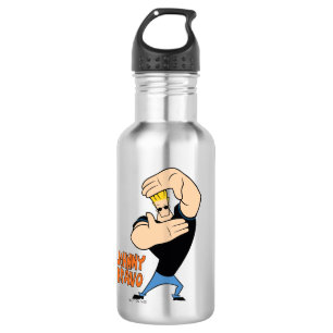 Johnny Bravo Picture Frame Pose Stainless Steel Water Bottle