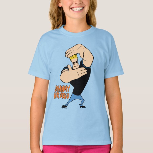 Johnny Bravo Picture Frame Pose T-Shirt (Front)