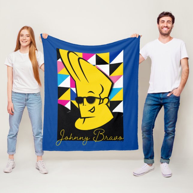 Johnny Bravo Pop Art Graphic Fleece Blanket (In Situ)