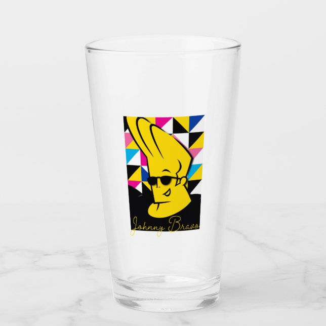 Johnny Bravo Pop Art Graphic Glass (Front)