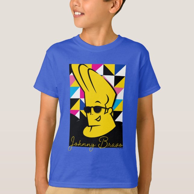 Johnny Bravo Pop Art Graphic T-Shirt (Front)