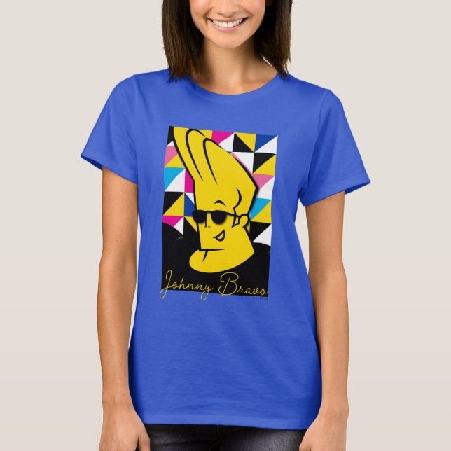 Johnny Bravo Pop Art Graphic T-Shirt (Front)