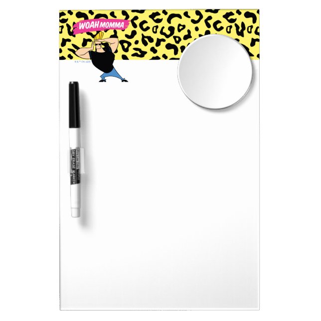 Johnny Bravo - Woah Momma Dry Erase Board With Mirror (Front)