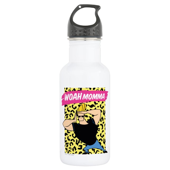 Johnny Bravo - Woah Momma Stainless Steel Water Bottle (Front)