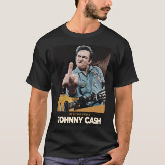 Johnny Cash Middle Finger Colored Prison Johnny Ca T-Shirt